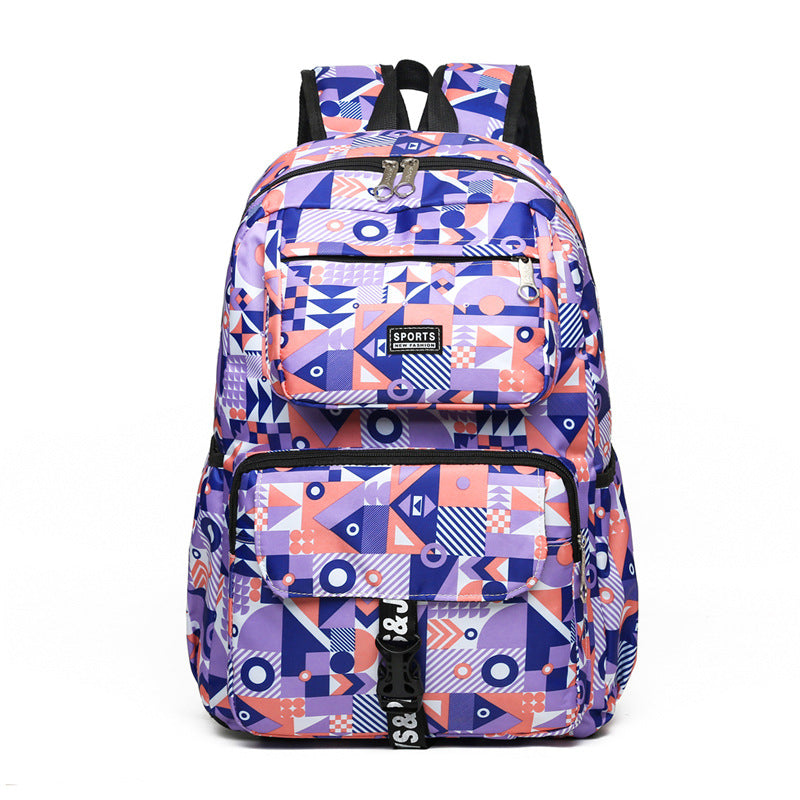 Stylish Geometric Patterned Backpack