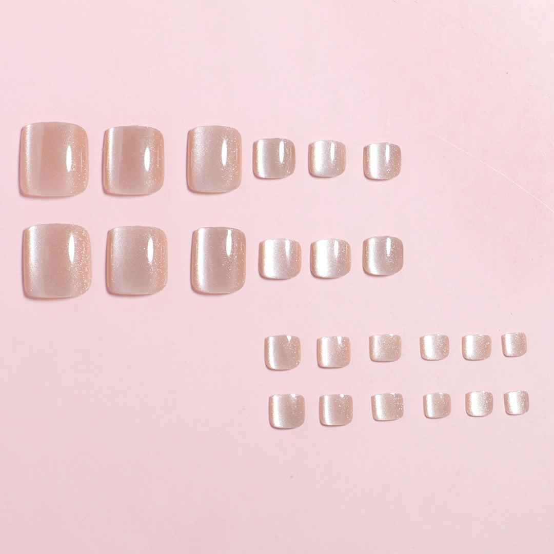 Premium Pedicure Press-On Toe Nails Bowlift