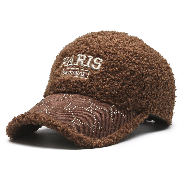 Women's Plush Faux Fur Baseball Cap Bowlift