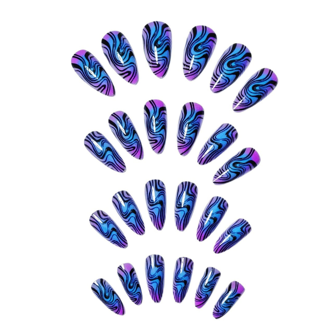 Artistic Marble Swirl Nail Art Bowlift