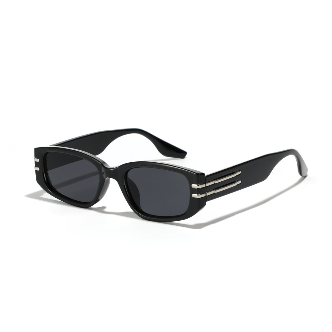 Women's fashionable rectangular sunglasses with elegant metal accents Bowlift