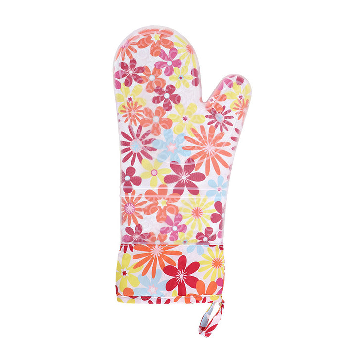 Floral Pattern Silicone Oven Mitt