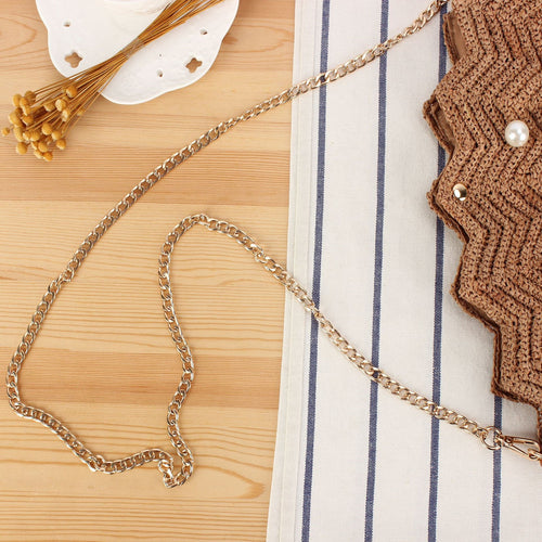 Elegant Clutch Made of Hand-Woven Material with Unique Wave Pattern Bowlift