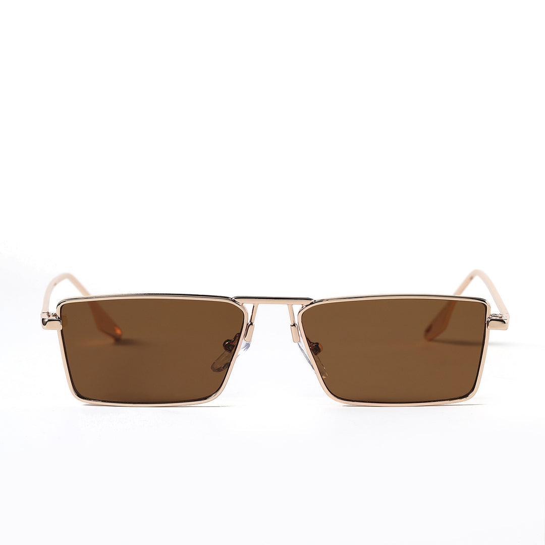 Women's elegant square sunglasses with narrow metal frame and UV protection Bowlift