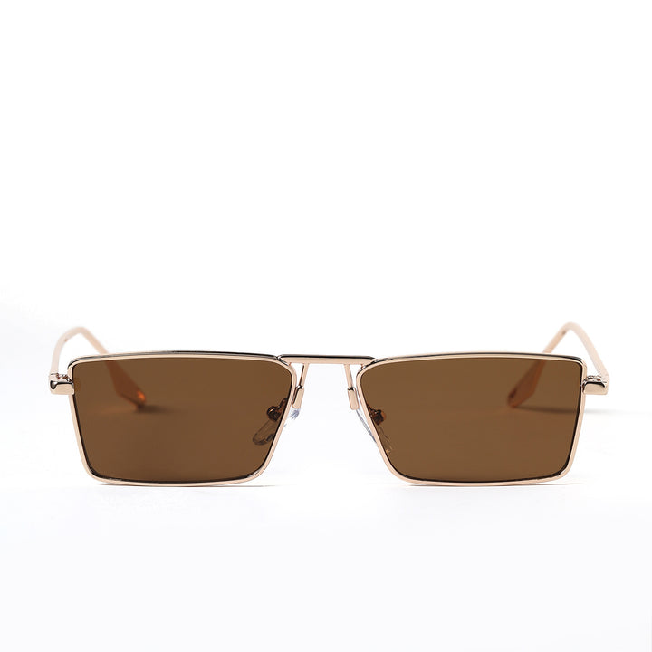 Women's elegant square sunglasses with narrow metal frame and UV protection Bowlift