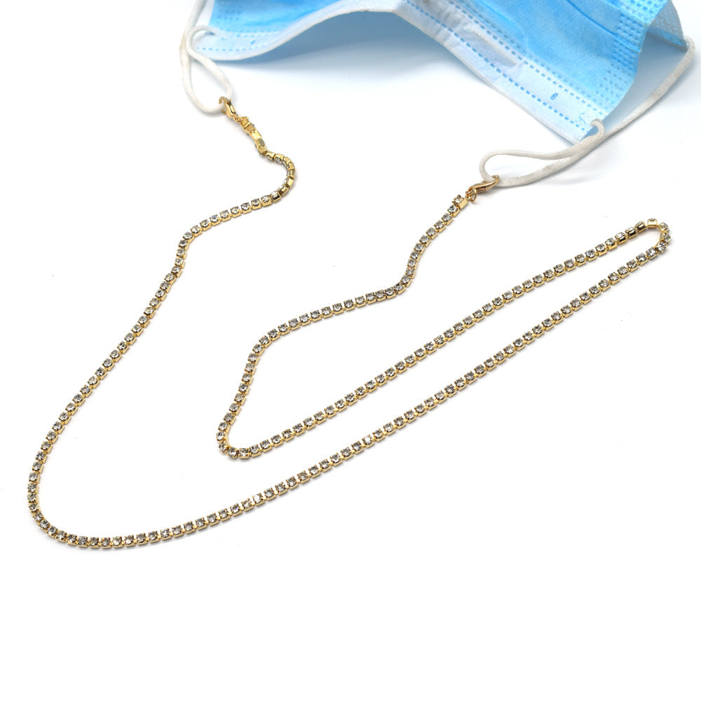 Elegant Rhinestone-Embellished Eyewear Chain Bowlift