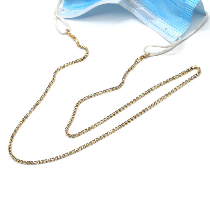 Elegant Rhinestone-Embellished Eyewear Chain Bowlift