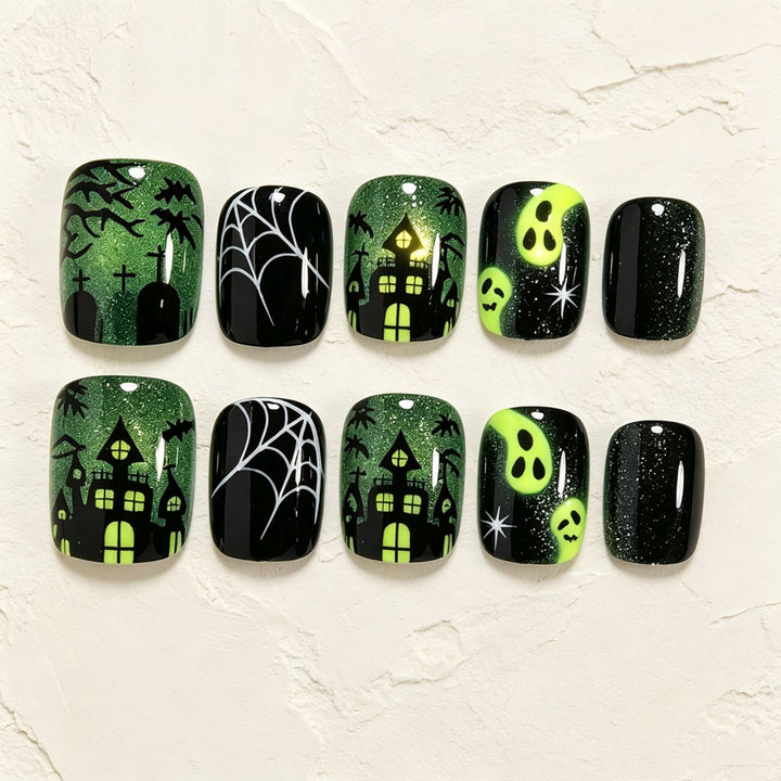 Halloween-Inspired Press-On Nail Art Set Bowlift