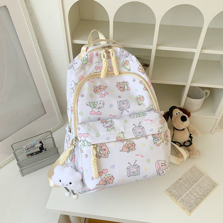 Cute Character Print Backpack