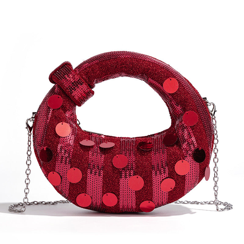 Chic Rhinestone-Embellished Handbag Bowlift