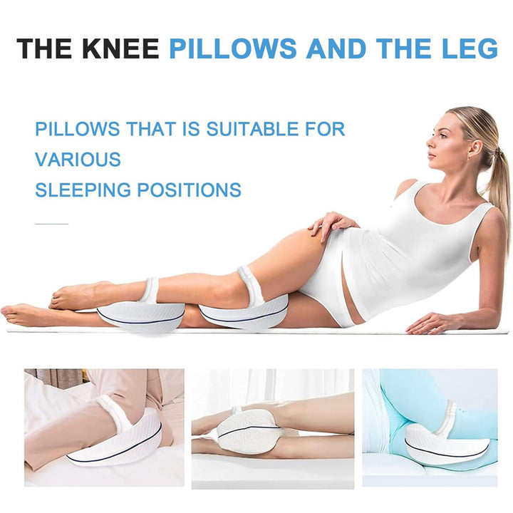 Ergonomic Memory Foam Knee Pillow with Adjustable Strap Bowlift