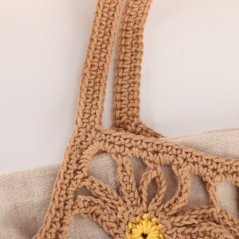Handcrafted flower pattern shopper bag Bowlift
