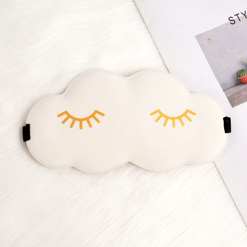 Women's cute cloud sleep mask made of memory foam with ergonomic padding and adjustable elastic band Bowlift