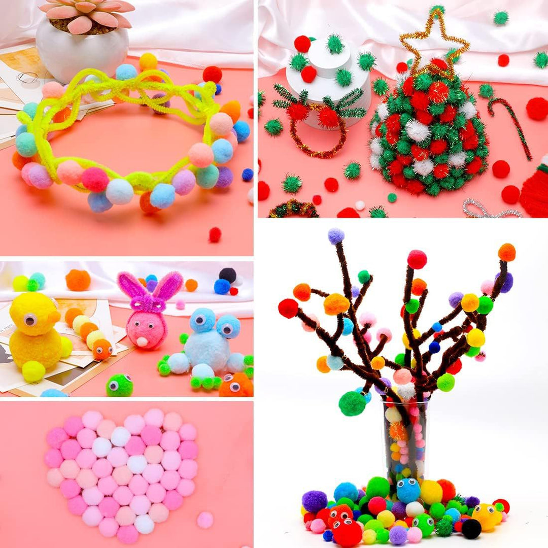 Unisex colorful craft pompons Bowlift