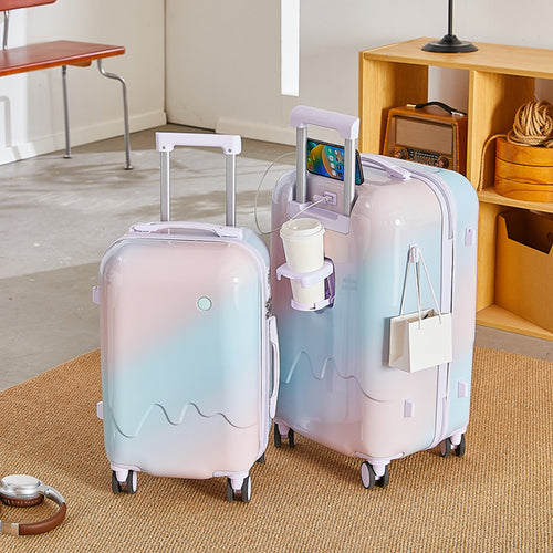 Smart Travel Suitcase with Integrated Charging Station Bowlift