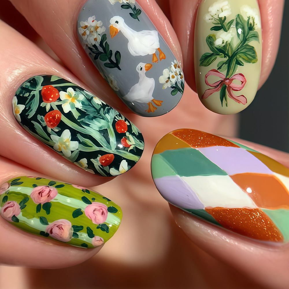 Seasonal Themed Press-On Nail Art Set Bowlift