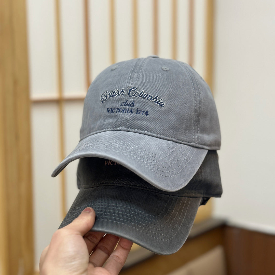 Men's Vintage-Inspired Distressed Baseball Cap Bowlift