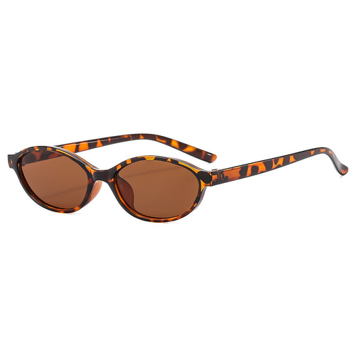 Vintage-Inspired Oval Frame Sunglasses