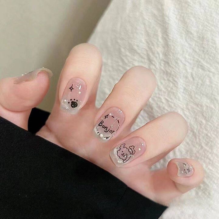 Whimsical Cartoon Nail Art Press-On Extensions Bowlift