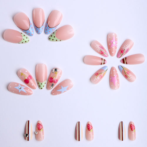Artificial Fingernails with Creative Designs Bowlift