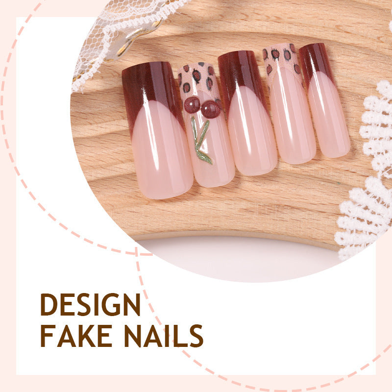 Nail art set with delicate ombre and cherry blossom design Bowlift