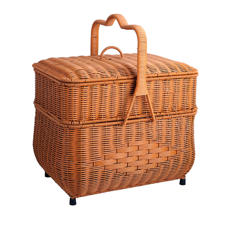 Women's storage basket with lid and handle Bowlift