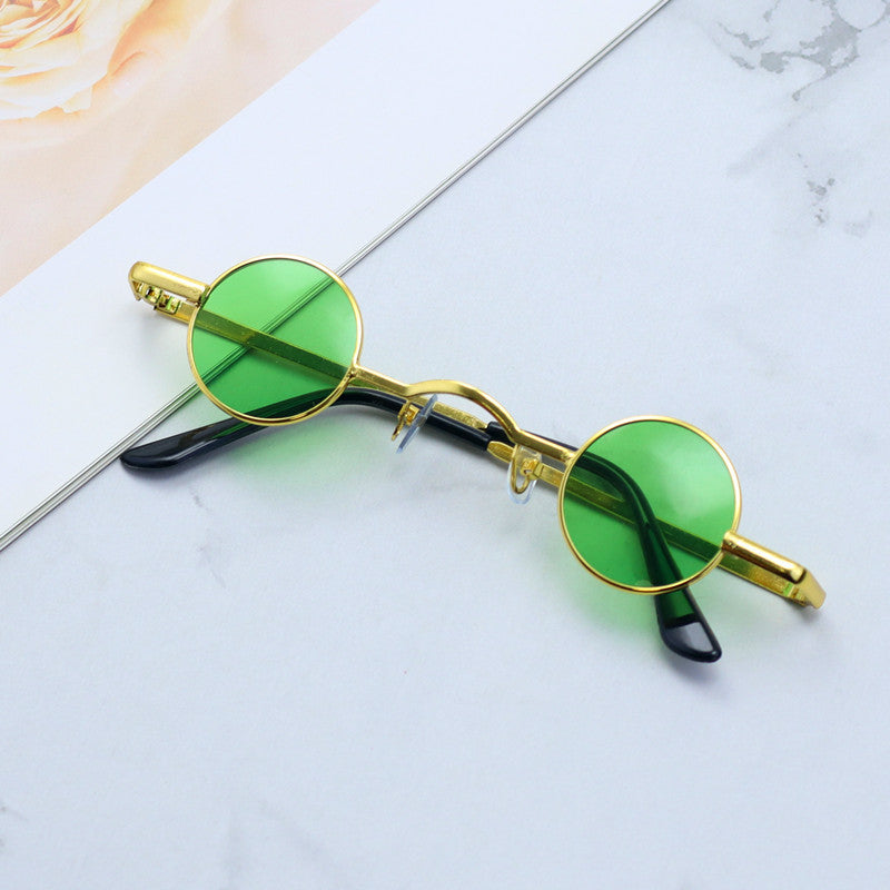 Retro-Inspired Round Metal Frame Sunglasses Bowlift