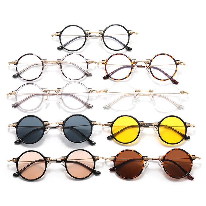 Ladies round glasses with delicate metal frame Bowlift