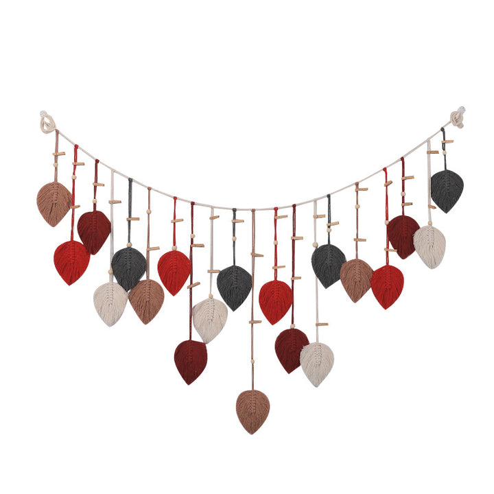 Macrame Wall Decor with Leaf Design Bowlift
