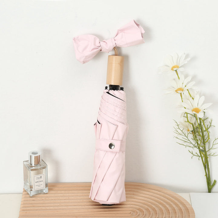 Ladies elegant garden folding umbrella with floral design Bowlift