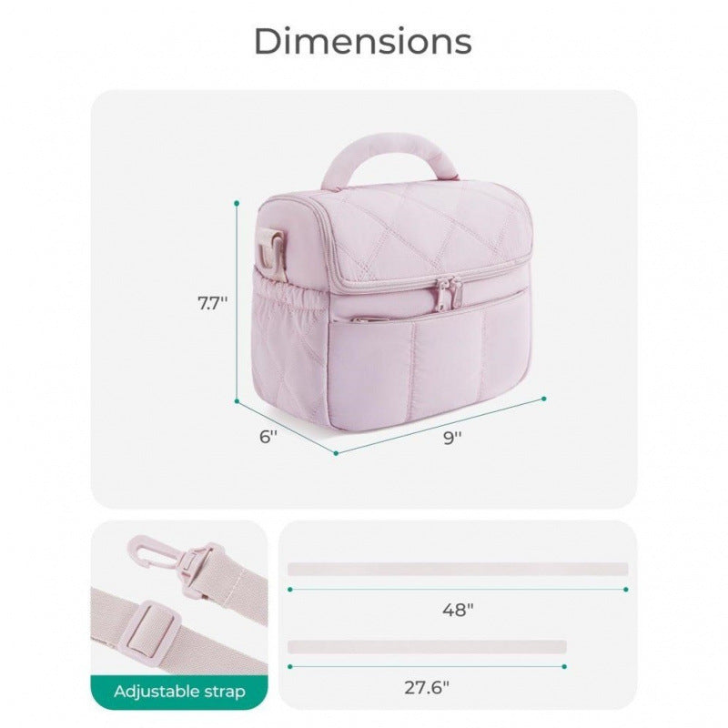 Stylish cosmetic bag with removable shoulder strap Bowlift
