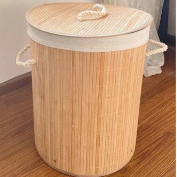 High-quality bamboo laundry container with lid Bowlift