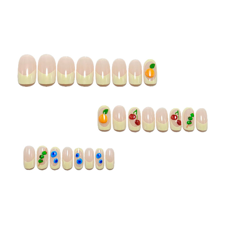 Artificial nails with colorful fruit designs Bowlift