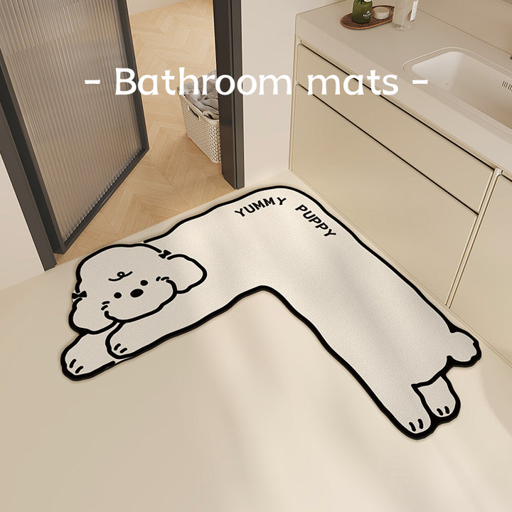 Cute Animal-Themed Bath Mat Bowlift