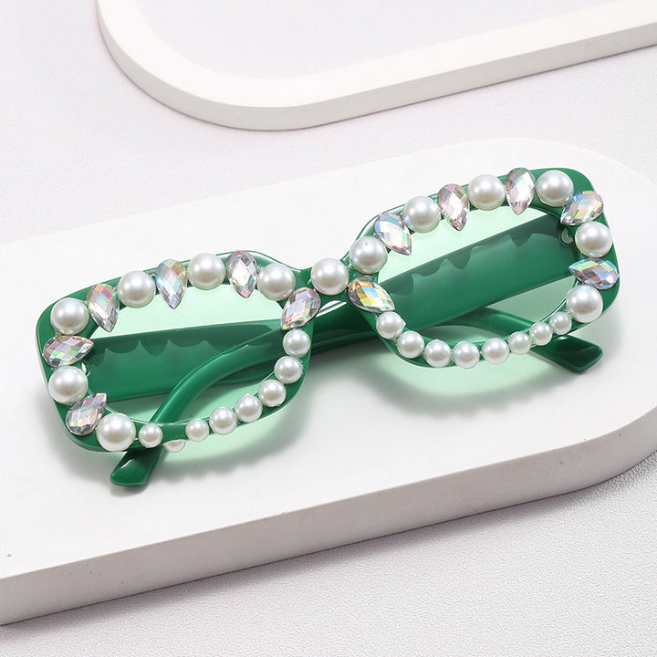 Ladies elegant sunglasses with pearl decoration Bowlift