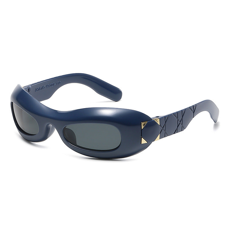 Women's futuristic designer sunglasses with innovative Bowlift frame