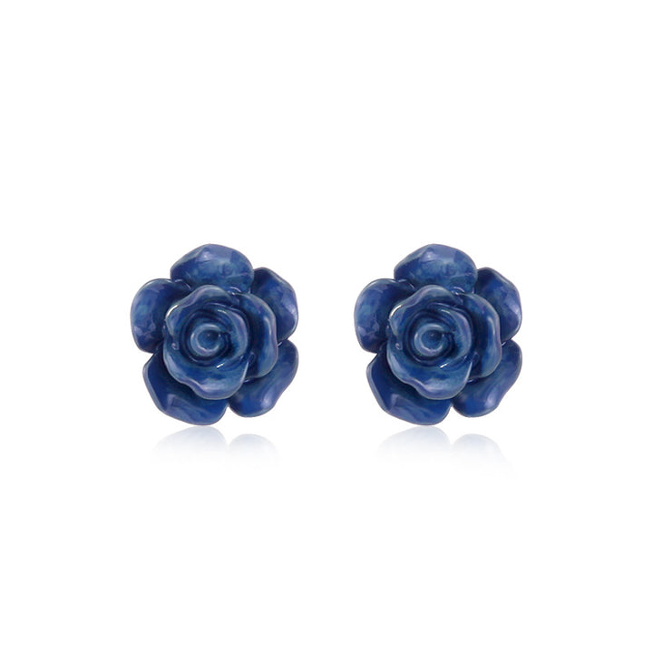 Women's lightweight star earrings with enamel flag design and fishhook Bowlift