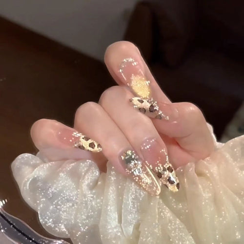 Luxury Leopard Print Press-On Nails Bowlift