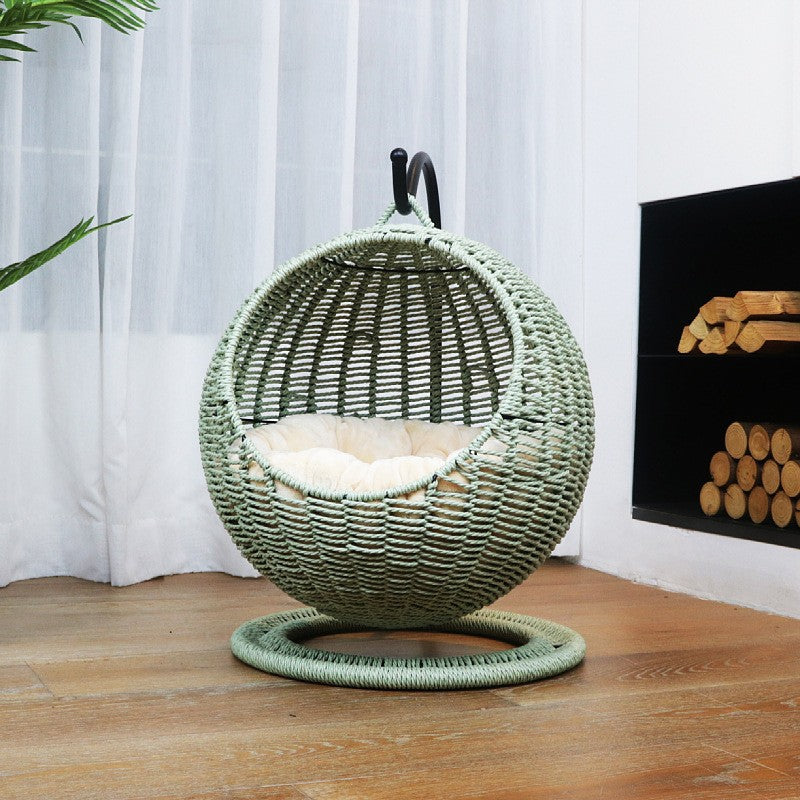 Hanging chair made of rattan with comfortable cushion Bowlift