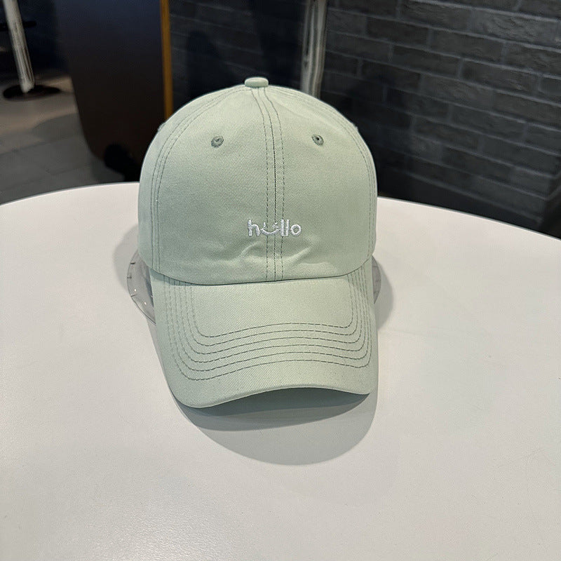 Unisex Casual Cotton Baseball Cap with Embroidered Message Bowlift