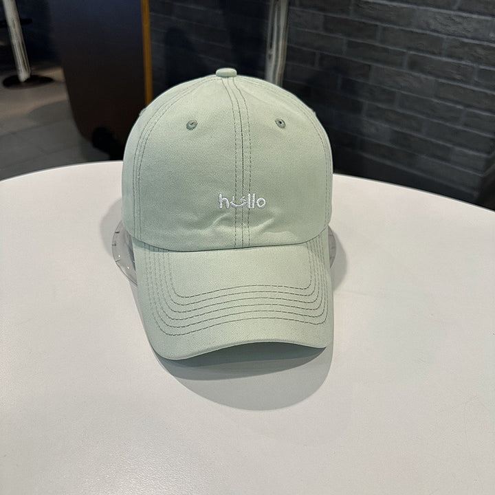 Unisex Casual Cotton Baseball Cap with Embroidered Message Bowlift