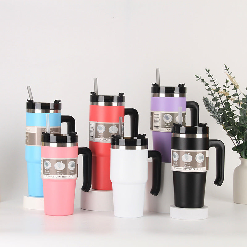 Unisex thermos mug with 3-in-1 drinking options Bowlift