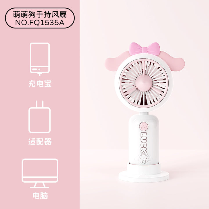 Women's Portable Hand Fan with Cute Rabbit Design Bowlift