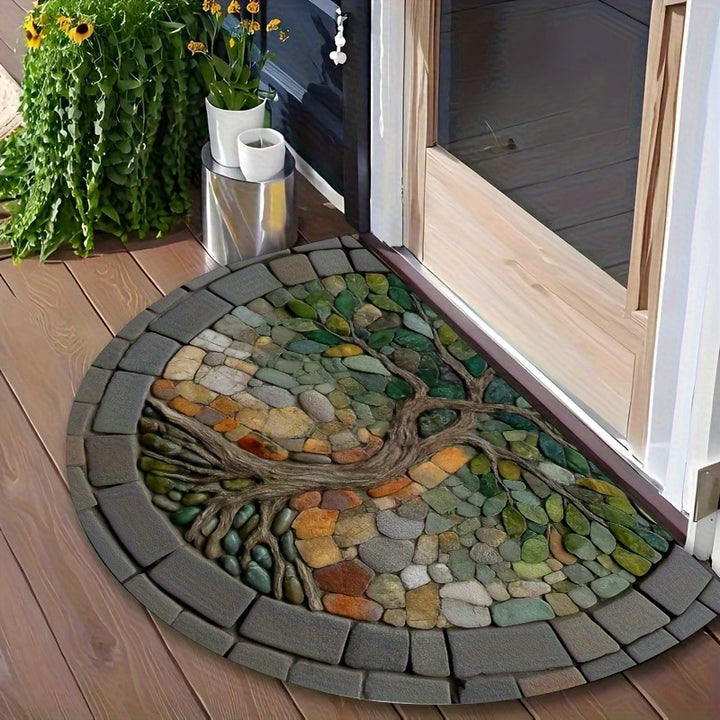 Sunflower-Themed Decorative Door Mat Bowlift