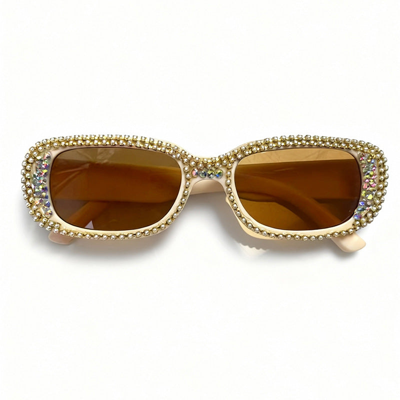 Rhinestone-Embellished Fashion Sunglasses Bowlift