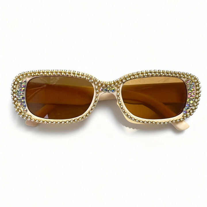 Rhinestone-Embellished Fashion Sunglasses Bowlift