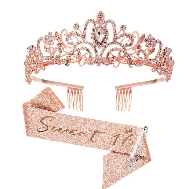 Women's Glamorous Tiara with rhinestone embellished design Bowlift