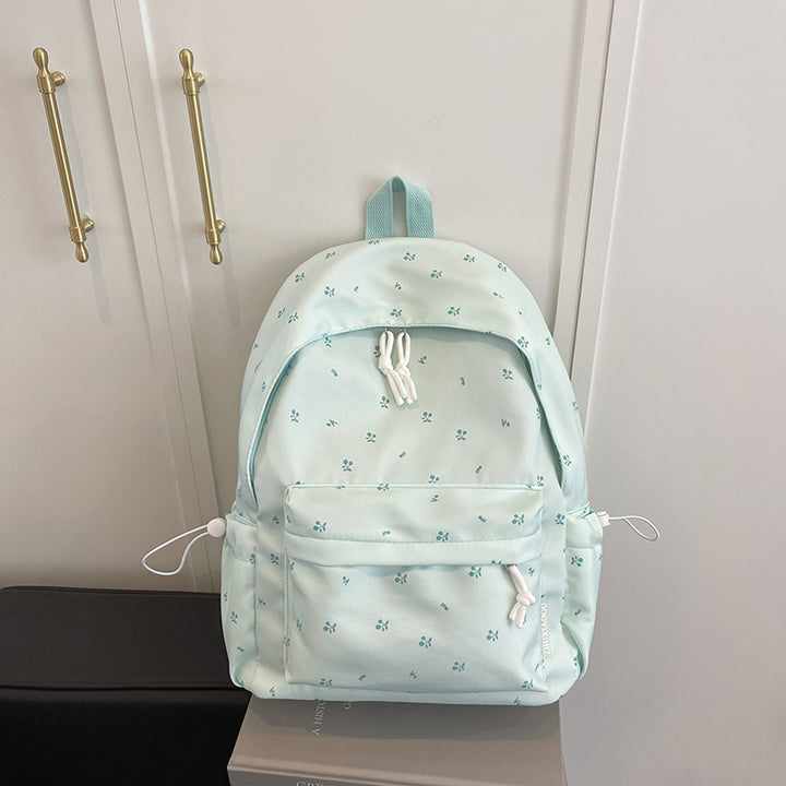 Floral-Patterned Casual Backpack