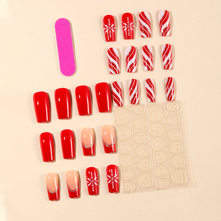 Festive Winter-Themed Nail Art Design Bowlift