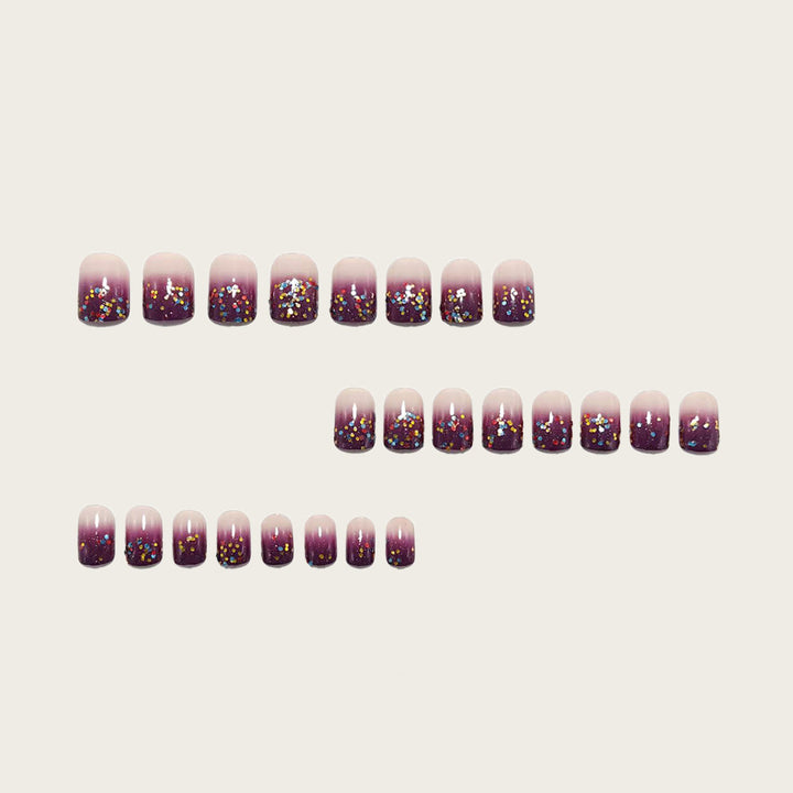Artificial nails with glamorous glitter design Bowlift